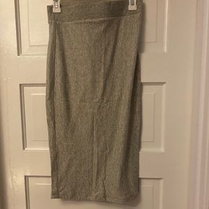 James Perse cotton striped pencil skirt.